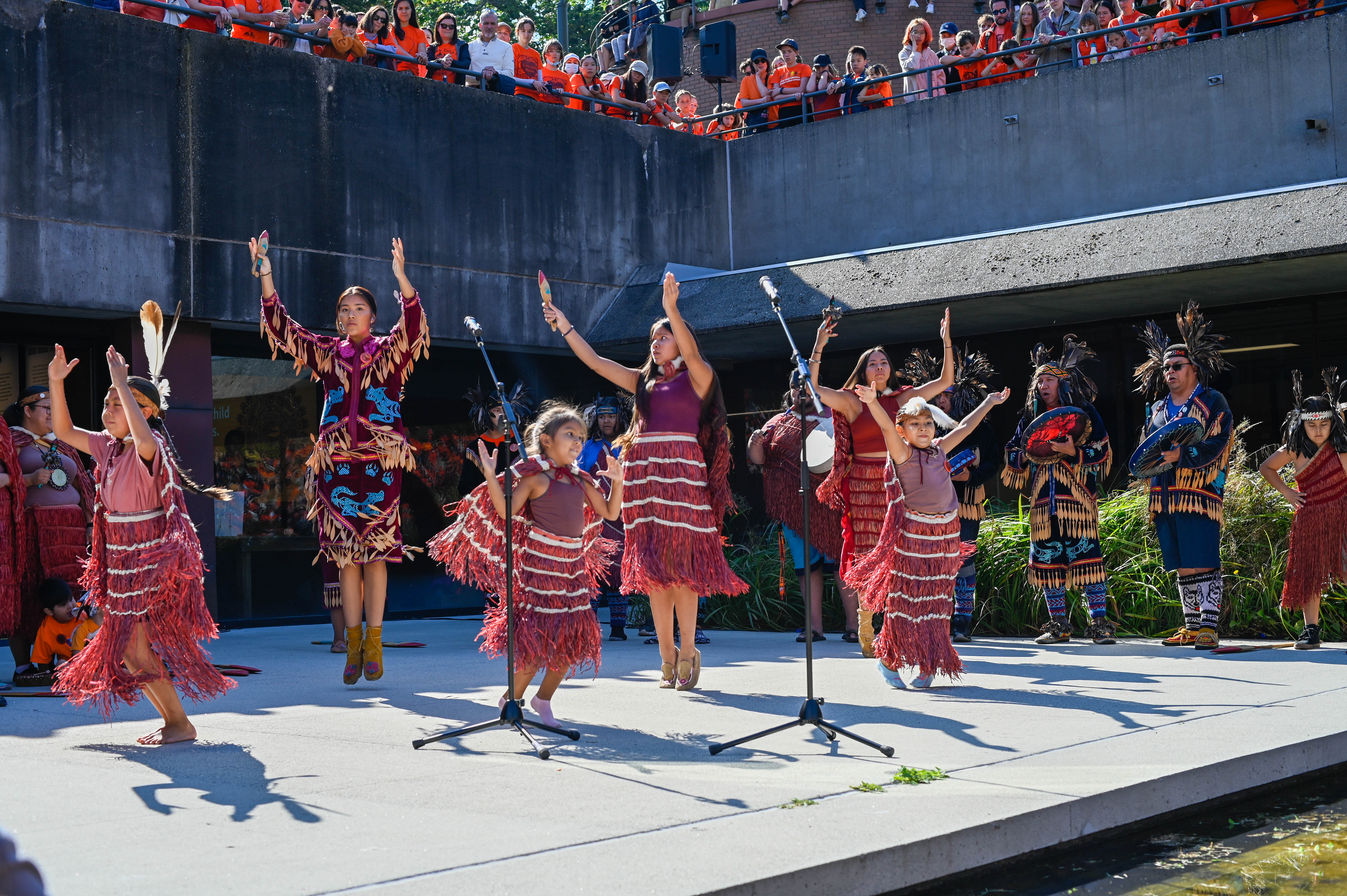 Members of Coastal Wolf Pack perform.