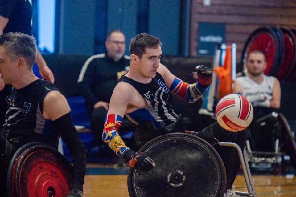 Max Arsenault playing Rugby