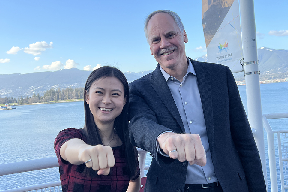 Amelia Dai poses with her Iron Ring