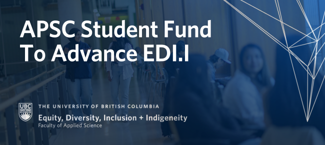 Digital sign that says "APSC Student Fund To Advance EDI.I"