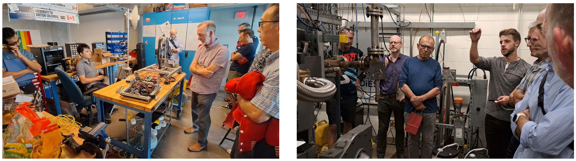 1984 alumni on a group tour of UBC Engineering during the 40th reunion.