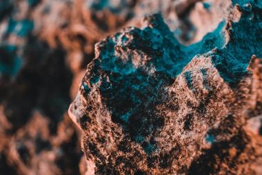 Close up image of a rock