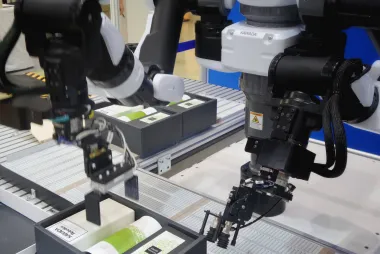 factory with robot arms