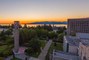 View of UBC during the sunset