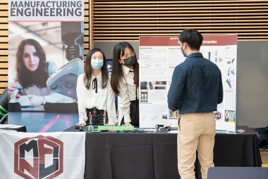 UBC Manufacturing Engineering booth is on display at the annual Design and Innovation Day event