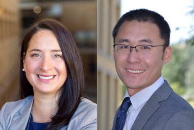 Head shots of Dr. Emily Cranston and Dr. Jian Liu