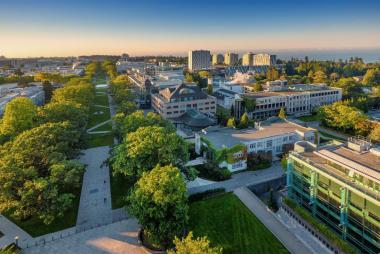 Aerial view of UBC's campus.