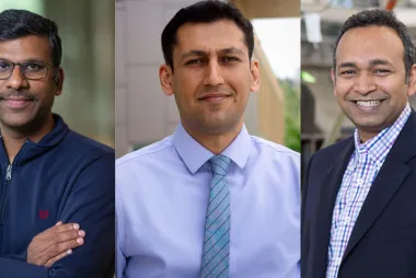 From left to right: Headshots of Govind Kaigala, Mohammad Arjmand, and Shahria Alam