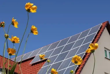 Solar panels on a roof