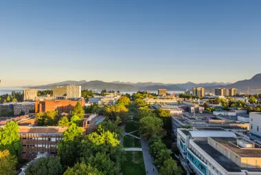 UBC Vancouver campus aerial shot