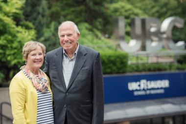Ken and Sheila McArthur at the UBC campus