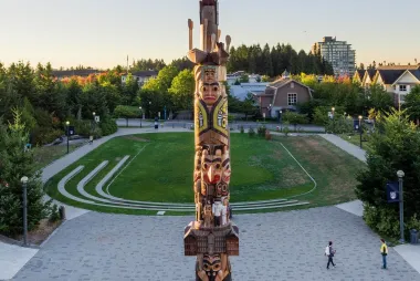 UBC Reconciliation Pole at dawn