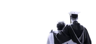 Mother and son on graduation day