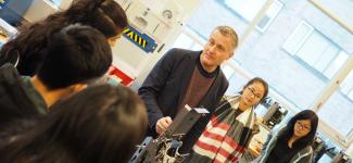 UBC Applied Science researcher showcases his technology to prospective students 