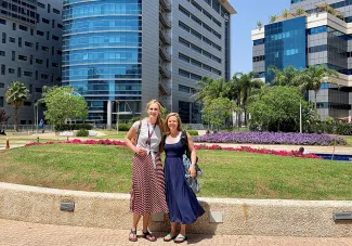Erin with a Colleague