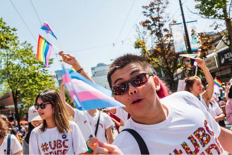 photo of UBC pride parada in 2019