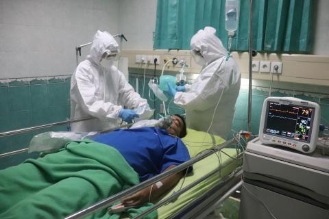 COVID patient in hospital