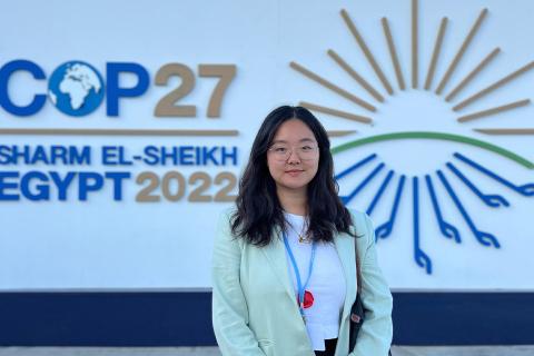 Rynn Zhang at COP27 in Egypt