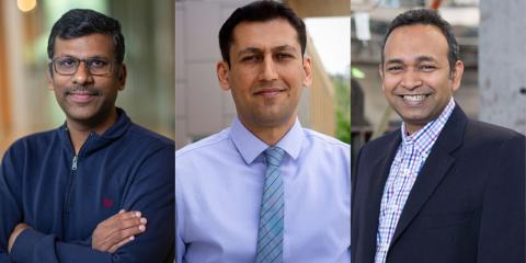 From left to right: Headshots of Govind Kaigala, Mohammad Arjmand, and Shahria Alam