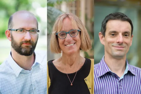 Headshots of Patrick Kirchen, Thaïsa Way and Bernard Laval