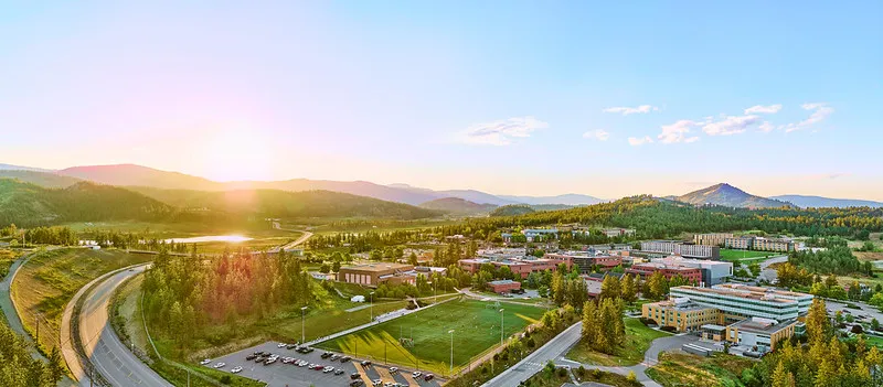 arial image of UBCO campus