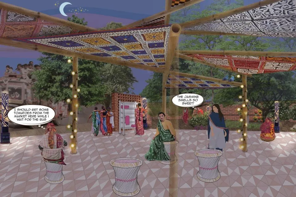 UBC SALA Zahra Hirji's "Liberating Landscapes" graduate project concept drawing