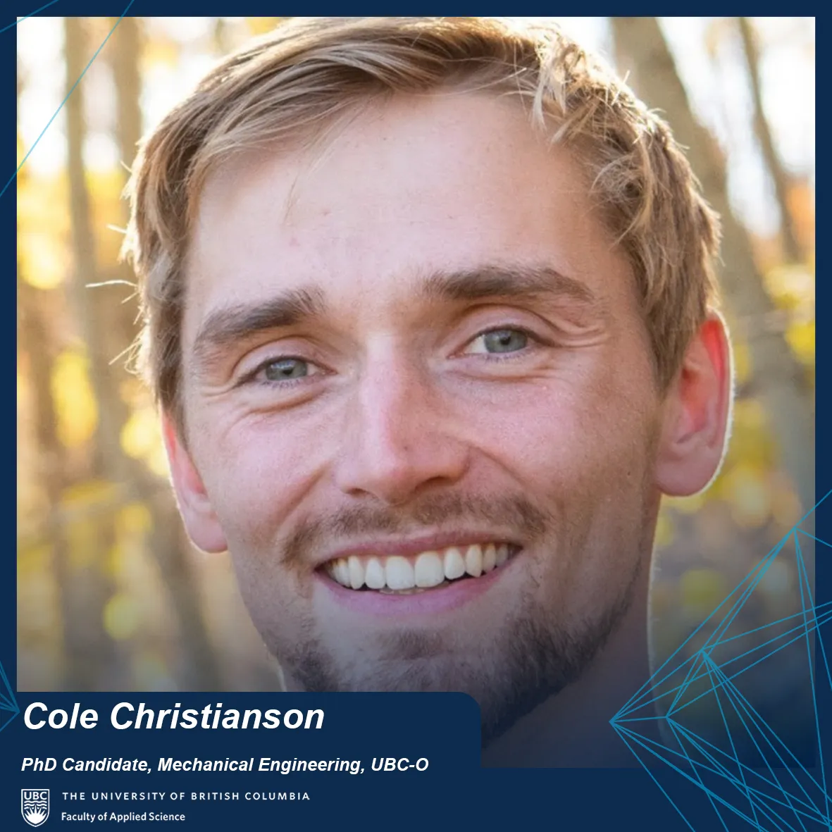 Cole Christianson- Dean’s Graduate Award Recipient for Knowledge Translation & Entrepreneurship 2024